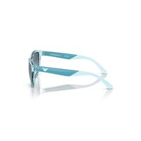 Emporio Armani Kids EK4003F 53584S-48 Shiny Transparent Turquoise / Azure Gradient Dark Blue Lenses