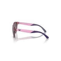 Emporio Armani Kids EK4003F 537646-48 Shiny Transparent Lilac / Pink Gradient Grey Lenses