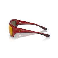 Ray-Ban RB4405M F6236Q-59 Scuderia Ferrari Collection Red On Black / Orange Mirror Lenses