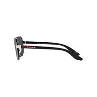 Prada Linea Rossa PS53YS 1BC07U-40 Silver / Grey Mirror Black Lenses
