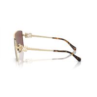 Miu Miu MU51ZS ZVN70D-69 Pale Gold / Brown Mirror Silver Violet Lenses