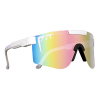 Pit Viper The Miami Nights Double Wide White / Pink Revo Lenses
