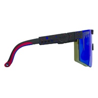 Pit Viper The Peacekeeper Original Regular 2.0 Black w Blue Splatter / Blue Mirror Polarised Lenses