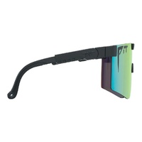 Pit Viper The Exec Original Wide 2.0 Black / Rainbow Mirror Polarised Lenses