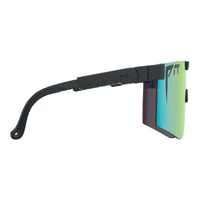 Pit Viper The Exec Original Wide 2.0 Black / Rainbow Mirror Polarised Lenses