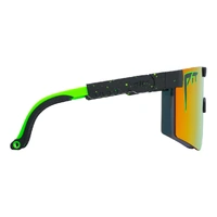 Pit Viper The Monster Bull Original Regular 2.0 Black w Green Splatter / Orange Mirror Polarised Lenses