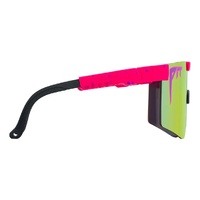 Pit Viper The Radical Original Regular 2.0 Pink w Purple Splatter / Rainbow Mirror Polarised Lenses