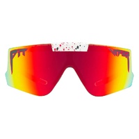 Pit Viper The Heater Flip-Offs White / Red Mirror Lenses
