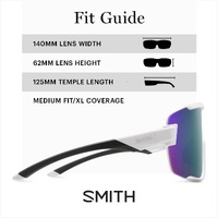 Smith Wildcat 0BK DI 99 White / Violet Mirror Chromapop Lenses