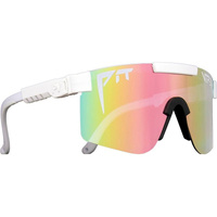 Pit Viper The Miami Nights Original Single Wide White / Pink Mirror Lenses