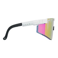 Pit Viper The Miami Nights Original Double Wide White / Pink Mirror Lenses