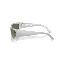 Arnette Catfish AN4302 28676R-62 Metallic Silver / Dark Green Mirror Petrol Lenses