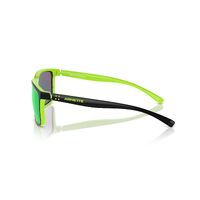 Arnette Stripe AN4251 29421I-58 Black w Fluro Green / Dark Grey Green Mirror Polarised Lenses