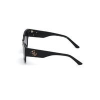 Guess GU7680 01B-50 Shiny Black w Texture / Smoke Gradient Lenses
