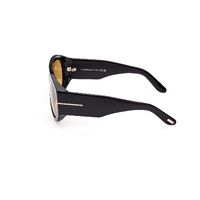Tom Ford Bronson FT1044 01E-60 Shiny Black / Brown Lenses