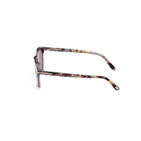 Tom Ford Lewis FT1097 20C-53 Shiny Transparent Grey / Smoke Mirror Lenses