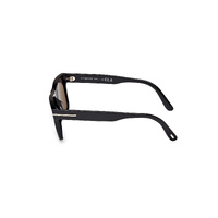 Tom Ford Calder FT1205 01A-55 Shiny Black / Smoke Lenses