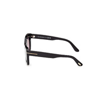 Tom Ford Linda-02 FT1285 01B-53 Shiny Black / Smoke Gradient Lenses