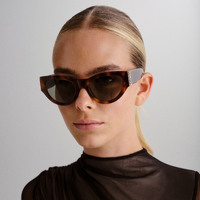 Saint Laurent SLM94 003 Havana / Green Lenses