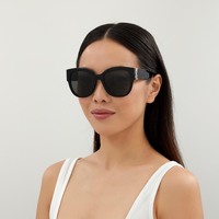 Saint Laurent SLM95F 001 Black / Grey Lenses