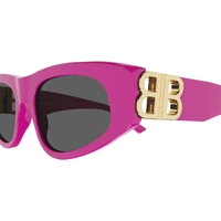 Balenciaga BB0095S 006 Pink / Grey Lenses