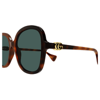 Gucci GG1178S 003 Havana / Green Lenses