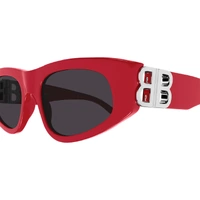 Balenciaga BB0095S 016 Red / Grey Lenses