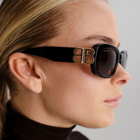 Balenciaga BB0310SK 001 Black / Grey Lenses