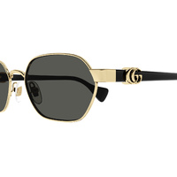 Gucci GG1593S 001 Gold / Grey Lenses