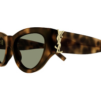 Saint Laurent SLM94F 002 Havana / Green Lenses