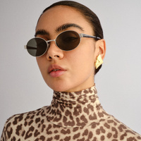 Saint Laurent SL692 002 Silver / Grey Lenses