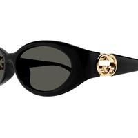 Gucci GG1662SA 001 Black / Grey Lenses