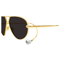 Bottega Veneta BV1437S 001 Gold / Grey Lenses