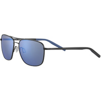 Serengeti Spello 8797 Matte Black & Blue / 555nm Blue Polarised Photochromic Lenses