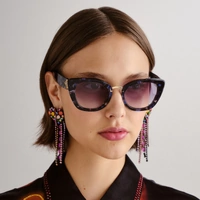 Camilla Nile Goddess CAM2431034 Navy Tortoise / Smoke Gradient Lenses