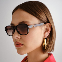 Oroton Kinsey ORO2456439 Black Neo Tortoise / Khaki Gradient Lenses