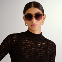 Fiorelli Abigail FIO2447330 Blush w Gold / Warm Smoke Gradient Lenses