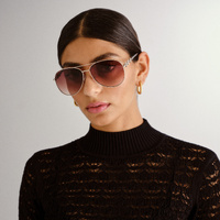 Fiorelli Hailey FIO2447331 Gold w Crystal Clear / Brown Gradient Lenses