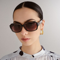 Oroton Everleigh ORO2456487 Midnight w Pearlised Aubergine / Warm Smoke Gradient Lenses