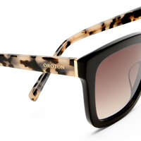Oroton Madelyn ORO2556431 Black w Cookie Tortoise / Warm Smoke Gradient Lenses