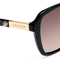 Oroton Avelina OLS2650845 Black w Charcoal Tortoise / Warm Smoke Gradient Lenses