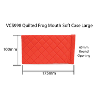 BrightEyes VCS998 Quilted Large Frog Mouth Case Red