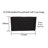 BrightEyes VCS998 Quilted Large Frog Mouth Case Black