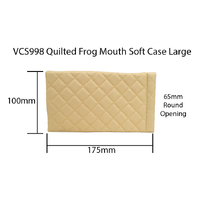 BrightEyes VCS998 Quilted Large Frog Mouth Case Gold