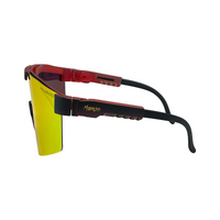 Mangrove Jacks Kids MK073 C3 Matte Black w Matte Crystal Red / Red Revo Polarised Lenses