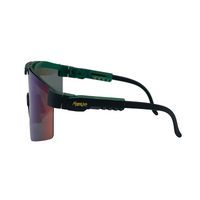 Mangrove Jacks Kids MK073 C11 Matte Black w Matte Crystal Green / Green Revo Polarised Lenses
