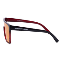 Mangrove Jacks Big Noggin C3 Matte Black w Matte Crystal Red / Red Revo Mirror Polarised Lenses