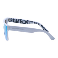 Mangrove Jacks Thunderball C9 Shiny White / Ice Blue Revo Mirror Polarised Lenses