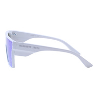 Mangrove Jacks Landslide C11 Shiny White / Green Revo Polarised Lenses
