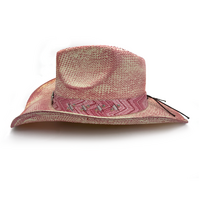 Rocko's Straw Hat Platinum Range Rebel Faded Pink